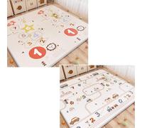 Alfombra De Juegos Para BebéS Para El Suelo,Juego Espuma Grande Gatear,Tapete Suelo Plegable,Impermeable Y PortáTil Con Letras NúMeros,Ideal Tiempo Boca Abajo La HabitacióN Infantil(200*150*2cm,I)