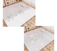 Alfombra De Juegos Para BebéS Para El Suelo,Juego Espuma Grande Gatear,Tapete Suelo Plegable,Impermeable Y PortáTil Con Letras NúMeros,Ideal Tiempo Boca Abajo La HabitacióN Infantil(200*150*2cm,C)