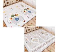 Alfombra De Juegos Para BebéS Para El Suelo,Juego Espuma Grande Gatear,Tapete Suelo Plegable,Impermeable Y PortáTil Con Letras NúMeros,Ideal Tiempo Boca Abajo La HabitacióN Infantil(150*180*2cm,G)
