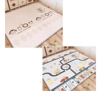 Alfombra De Juegos Para BebéS Para El Suelo,Juego Espuma Grande Gatear,Tapete Suelo Plegable,Impermeable Y PortáTil Con Letras NúMeros,Ideal Tiempo Boca Abajo La HabitacióN Infantil(200*150*2cm,D)