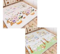 Alfombra De Juegos Para BebéS Para El Suelo,Juego Espuma Grande Gatear,Tapete Suelo Plegable,Impermeable Y PortáTil Con Letras NúMeros,Ideal Tiempo Boca Abajo La HabitacióN Infantil(150*180*2cm,E)