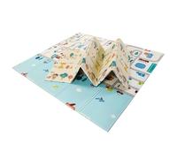 Alfombra de Juegos Plegable 120x180 cm - Antideslizante, Acolchada y Reversible, Impermeable y Portátil, Esterilla Infantil para Bebés, Espuma XPE, Bolsa Incluida - Ciudad-bosque Asalvo