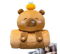 Alfombra de la siesta para niños pequeños, alfombra de la noche de la guardería, Linda manta de Kids Soft Capybara portátiles, Ropa de cama para cuna de guardería, chal cómodo para de cumpleaños, reun