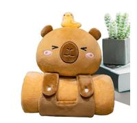 Alfombra de la Siesta para niños pequeños, Alfombra de la Noche de la guardería - Linda Manta de Kids Soft Capybara portátiles,Lanzamientos de Cama cómodos de Uso múltiple, Almohadas de Viaje para