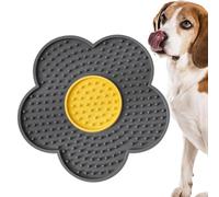 Alfombra de lamer para gatos, alfombra de lamer para gatos | Alfombra de lamer para comederos lentos - Alfombra para lamer con mantequilla, alfombra de silicona con flores para el aseo, corte de uñas