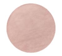 alfombra de lana benuta Doblada redonda - rosa, ø 150 cm