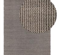 Alfombra de lana benuta Kim - 160 x 230 cm, blanco y negro