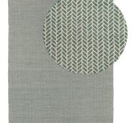 alfombra de lana benuta Kim - 160 x 230 cm, menta