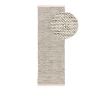 alfombra de lana benuta Rocco - beige, 80 x 250 cm