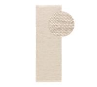 alfombra de lana benuta Rocco - crema, 80 x 250 cm