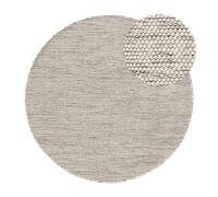 alfombra de lana benuta Rocco redonda - beige, ø 100 cm