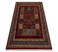 Alfombra de lana KESHAN franjas Patchwork oriental 1257/53588 terracota / beige 120x145 cm