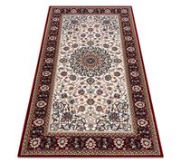 Alfombra de lana NAIN Ornamento marco 6635/51036 beige / burdeos 120x170 cm
