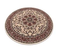 Alfombra de lana POLONIA circulo KORDOBA arena beige / terracota circulo 135 cm