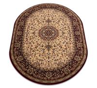 Alfombra de lana POLONIA oval Beshir Rosetón rubí claro 2 170x235 cm