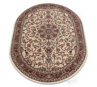 Alfombra de lana POLONIA oval KORDOBA color blanco arena 170x235 cm