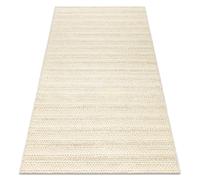 Alfombra de lana TAHAR 99002B crema - TEJIDA A MANO bucle Líneas 160x240 cm
