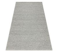 Alfombra de lana TAHAR 99004G gris - TEJIDA A MANO bucle Uniforme 120x180 cm