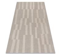 Alfombra de lana TEXTURA 488.17.LA110 OSTA - Geométrico estructural gris / beige 200x300 cm