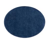 Alfombra de lavado moderna LINDO circulo azul oscuro antideslizante peluda circulo 60 cm