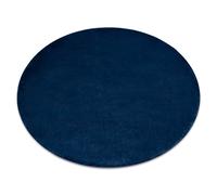 Alfombra de lavado moderna POSH circulo shaggy felpa gruesa antideslizante azul oscuro circulo 80 cm