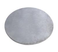 Alfombra de lavado moderna POSH circulo shaggy felpa gruesa antideslizante gris circulo 80 cm