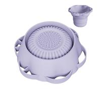 Alfombra de limpieza para cepillos de maquillaje - Bol lavado pinceles de maquillaje | Kit plegable con soporte secado, herramienta de lavado y esponjas para secado de aire en casa, salón de viaje