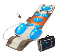 Alfombra de masaje de cuerpo completo, estiramiento corporal 3D y tracción lumbar, calentamiento de espalda, tracción hacia arriba y hacia abajo, estiramiento curvado, giro izquierdo y derecho, 4