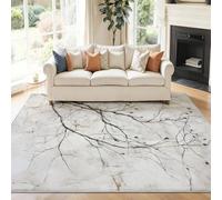 Alfombra De Moda Naturaleza Árbol Muerto Planta Rama, Decoración Moderna para El Hogar, Gris Alfombra con Estampado Rectangular, Alfombras Lavables Suaves 120 x 180 cm para Sala Estar Dormitorio