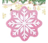 Alfombra De Navidad,Alfombras De Baño De Navidad - Alfombra De Copo De Nieve De Cachemira De Imitación Para Baño,Decoración navideña antideslizante, alfombras lavables a máquina para sala de estar, do
