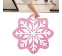 Alfombra De Navidad,Alfombras De Baño De Navidad | Alfombra De Copo De Nieve De Cachemira De Imitación Para Baño,Alfombras antideslizantes, decoración navideña lavable a máquina para sala de estar, do