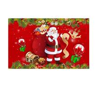 Alfombra de Navidad, Felpudo de Navidad, 60 x 40cm Alfombra Navidad Antideslizante, Alfombrillas Decorativas para el Salón el Baño la Cocina, Welcome Felpudo de Puerta Alfombras de Decoración