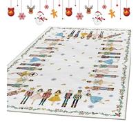 Alfombra de Navidad para salón, alfombra para Navidad, alfombra de suelo lavable para Navidad, adornos de reunión estacional, textiles para el hogar, decoración de vacaciones de invierno para estudio
