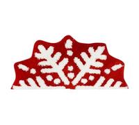 Alfombra de nieve navideña - Moqueta de baño semicircular no resbaladiza, peluche para la ducha para decoración de vacaciones | Revestimiento de suelo para acento festivo para cocina dormitorio So