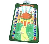 Alfombra de oración infantil interactiva electrónica - Alfombra educativa con guía de audio, Surahs, Wudu, brújula integrada - 6 idiomas - Regalo musulmán Ramadan Aid Aprendizaje Salat (Verde)