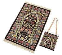 Alfombra De Oración Islámica con Borlas, Estilo Étnico, Ideal para Tradicional Ramadán, Eid-adha, Recuerdos Islámicos