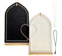 Alfombra de oración musulmana, alfombra de franela suave con cuentas de oración, tapete de oración islámica para sala diaria y meditación, alfombra turca de oración con puntos antideslizantes, regalos