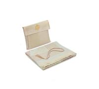 Alfombra de oración musulmana y cuentas con elegante bolsa de tela flameada, Janamaz,Sajadah,Alfombra de oración islámica suave,Regalos islámicos,Alfombra de oración,Tela de tafetán, color dorado