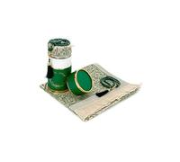 Alfombra de oración Musulmana y Cuentas de oración con Elegante Caja de Regalo cilíndrica | Janamaz | Sajadah | Juego de Regalos islámicos | Alfombra de oración, Tela de tafetán, Verde