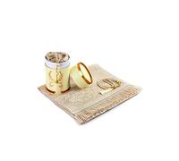 Alfombra de oración musulmana y perlas de oración con elegante caja de regalo cilíndrica | Janamaz | Sajjadah | Alfombra de oración islámica suave | Juego de regalo | Alfombra de oración de tafetán y
