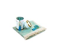 Alfombra de oración Musulmana y Perlas de oración con Elegante Caja de Regalo cilíndrica | Janamaz | Sajjadah | Alfombra de oración islámica Suave | Juego de Regalo | Alfombra de oración de tafetán
