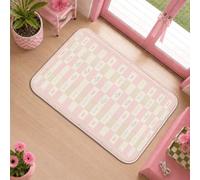 Alfombra de pasillo a cuadros, informal, juguetones, corazones, flores, primavera, melocotón, dormitorio, esencial, estética, alfombra rectangular para decoración de cocina, entrada, 2 x 3 pies