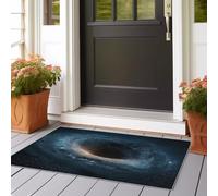 Alfombra de pasillo antideslizante 65 x 240 cm, lavable suave, azul, pelo interior, misterio espacio, universo, galaxia, diseño de alfombra para pasaje dormitorio, cocina, lavadero