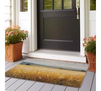 Alfombra de pasillo antideslizante 80 x 150 cm, lavable suave amarillo cerda entrada interior pintura al óleo antigua campo de trigo rural patrón alfombra para pasaje dormitorio cocina lavadero