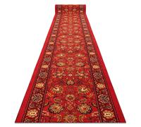 Alfombra de pasillo antideslizante de goma TRADYCJA tradición rojo 100cm 100x830 cm