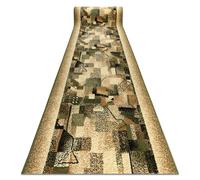 Alfombra de pasillo BCF IMPRESJA verde aceituna 80 cm 80x600 cm