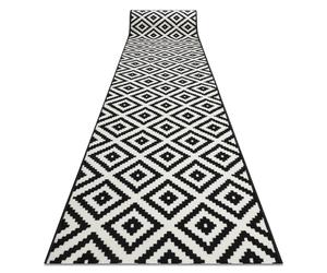Alfombra de pasillo BCF MORAD diamantes negro / crema 120 cm 120x300 cm