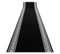 Alfombra de pasillo BCF MORAD Grek griego negro 80 cm 80x500 cm