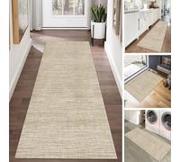 Alfombra De Pasillo Beige 150cm 2m 250cm 3m 350cm 4m 5m 6m Alfombra De Corredor Estrecho con Respaldo De Goma Antideslizante Alfombras Lavables para Dormitorio Cocina Baño ( Size : 80×600cm )