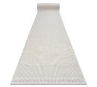 Alfombra de pasillo CASABLANCA LOOP blanco lazo suave - 100cm 100x360 cm